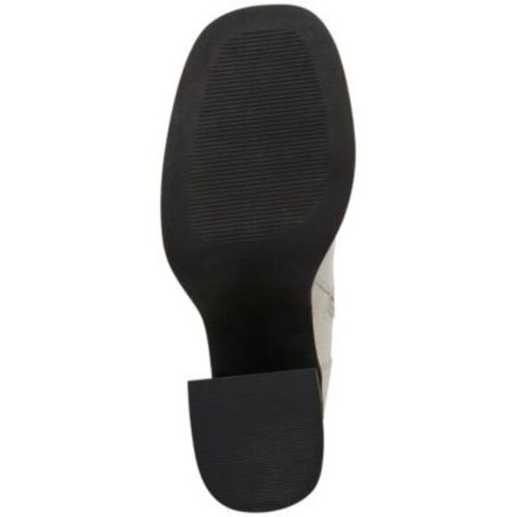 MADDEN GIRL Womens White 1-1/2" Platform Driven Block Heel Combat Boots 6.5 M - Picture 4 of 4